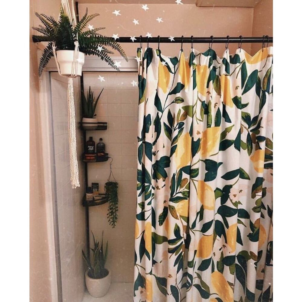 Urban Outfitters Allover Fruits Lemon Shower Curtain - Picture 8 of 9